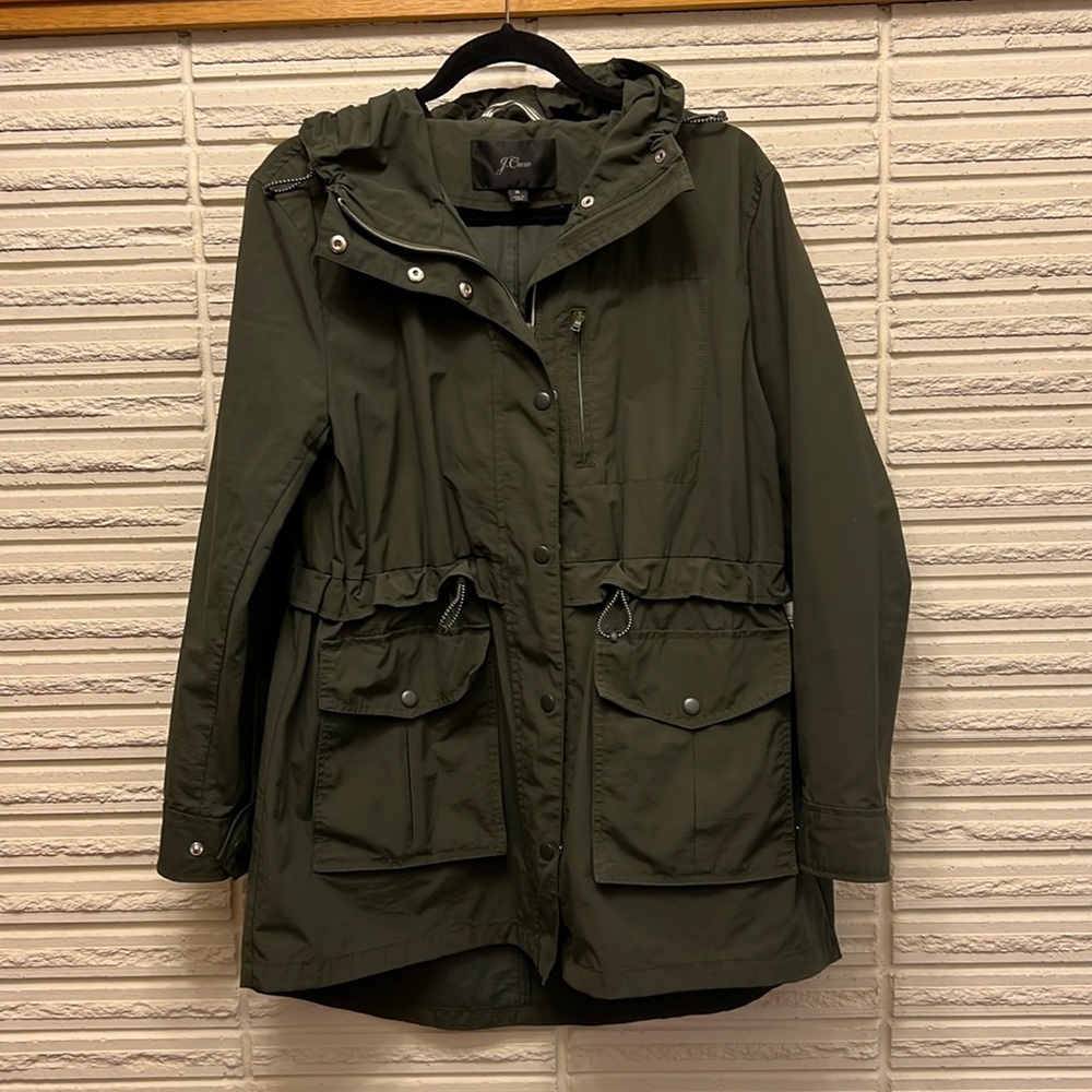 J Crew Perfect Lightweight Jacket Dark Moss Medium